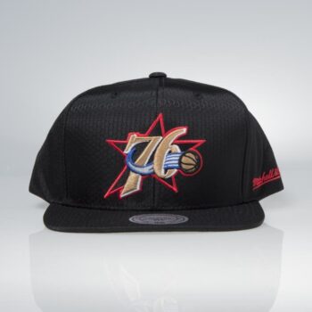 Snapback Mitchell and Ness Philadelphia 76ers Black Ripstop Honeycomb 27 Euro